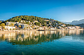 Port de Soller im Abendlicht, Mallorca, Balearen, Spanien