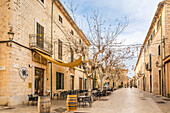  Winter atmosphere in the old town of Binissalem, Mallorca, Balearic Islands, Spain 
