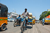 Fahrradrikscha, George Town Viertel, Innenstadt von Chennai (Madras), Koromandelküste, Bundesstaat Tamil Nadu, Südindien, Indien, Asien