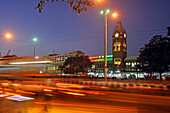 Hauptbahnhof von Chennai (Madras) bei Nacht, Koromandelküste, Bundesstaat Tamil Nadu, Südindien, Indien, Asien
