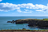 Hochlandklippen an der Nordsee, Aberdeenshire, Schottland, Großbritannien