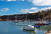 Boote im Hafen von Stonehaven, Aberdeenshire, Schottland, Großbritannien
