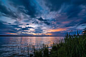 Sunset at Lake Ammersee, Herrsching, Bavaria, Germany, Europe 