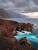 Steilküste in Richtung Süden vom Faro de Punta Teno, Kap Punta de Teno, Buenavista del Norte, Nordwestküste, Teneriffa, Spanien