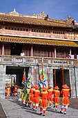 Vietnam, Hue, Citadel, Imperial City, Ngo Mon Gate, Change of Guards, ceremony