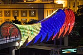 Malaysia, Kuala Lumpur, Pintasan Saloma footbridge, Public Bank Building
