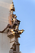 Dekoration an historischer Hausfassade, Prager Altstadt (Alt-Prag, Staré Město), Prag, Tschechien