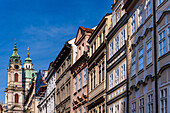 Narrow streets of medieval part of Prague