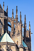 Famous buildings of St. Vitus cathedral and castle of Old Prague