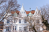 Decooration of the building in Old Prague in Art Nouveau and Art Deco style