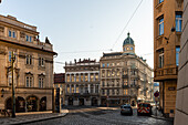 Decooration of the building in Old Prague in Art Nouveau and Art Deco style