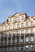 Decooration of the building in Old Prague in Art Nouveau and Art Deco style