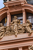Decooration of the building in Old Prague in Art Nouveau and Art Deco style