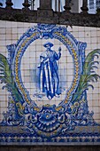Portugal, Viseu, azulejo, ceramic tile image, street scene, 