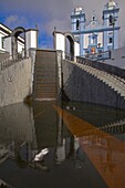 Portugal, Azores, Terceira Island,  Angra do Heroismo, Igreja da Misericordia, fountain, 