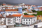 Portugal, Azores, Terceira Island,  Angra do Heroismo, skyline, panorama, general view, 