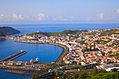 Portugal, Azores, Faial Island, Horta, skyline, general view, 