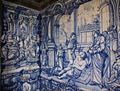 Portugal, Azores, Faial Island, Horta, Fort Santa Cruz, chapel, azulejos, 
