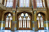 Interior, Recinto Modernista de Sant Pau, Art Nouveau, by Lluís Domènech i Montaner, Hospital de la Santa Creu i Sant Pau, World Heritage by UNESCO, Barcelona, Catalonia, Spain, Europe