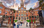 Recinto Modernista de Sant Pau, Art Nouveau, by Lluís Domènech i Montaner, Hospital de la Santa Creu i Sant Pau, World Heritage by UNESCO, Barcelona, Catalonia, Spain, Europe