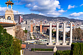 Viewpoint, Fuente Mágica de Montjuic, Av. de la Reina Maria Cristina, Plaza de España, Barcelona, Catalonia, Spain, Europe