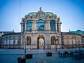  Dresden Zwinger at blue hour, Theaterplatz, Old Town, Dresden, Saxony, East Germany, Germany, Europe 