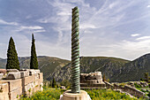  The Serpent Column, Archaeological Site of Delphi, UNESCO World Heritage Site in Delphi, Greece   
