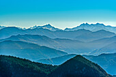  View of the Reichenspitz Group with Gabler and Reichenspitze, from the Schönfeldjoch, Mangfall Mountains, Tyrol, Austria 