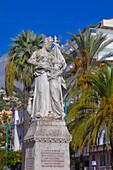Frankreich, Côte d'Azur, Menton, Jardin Biovès, Denkmal, Statue,