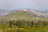  old Berber village of Takrouna on a green rock in Tunisia 