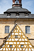  Detail of the old town hall in the UNESCO World Heritage city of Bamberg, Upper Franconia, Franconia, Bavaria, Germany, Europe 