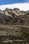 Berge am Rand des Vatnajökull,  Vatnajökull-Nationalpark, bei Skaftafell, Suðurland, Südisland, Island