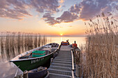  Fishing boats near Warthe, Lieper Winkel, Usedom Island, Baltic Sea, Mecklenburg-Western Pomerania, Germany 