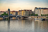  Masaryk Embankment with Sitkov Water Tower in Prague, Czech Republic 