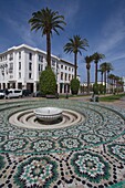 Morocco, Rabat, Avenue Mohammed V, fountain