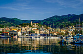  Marina and old town of Sanremo in the morning light, Liguria, Italy 