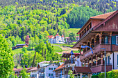  City views of the town of Tegernsee in the Upper Bavarian district of Miesbach directly on Lake Tegernsee, Bavaria, Germany 