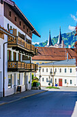  City views of the town of Tegernsee in the Upper Bavarian district of Miesbach directly on Lake Tegernsee, Bavaria, Germany 