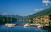  Marina near Lenno on Lake Como in the morning light, Lake Como, Italy 