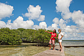 Exploring mangrove,Grand Cul-de-sac Marin,Vieux-Bourg, Morne-a-l'eau, Grande-Terre, Guadeloupe, overseas region of France,Leewards Islands, Lesser Antilles, Caribbean