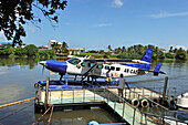 Pontoon of boarding floatplane of Cinnamon Air, Sri Lankan air taxi service, departing from Colombo, Sri Lanka, Indian subcontinent, South Asia
