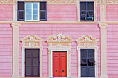Traditional house facade, Sestri Levante, Liguria, Italy, 