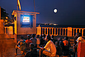 Public television in a village of Sao Tome Island, Republic of Sao Tome and Principe,Africa