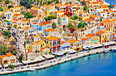  Hafen von Gialos, erhöhte Ansicht, Insel Symi, Dodekanes, Griechenland 