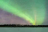 Northern lights and Milky Way, Lapland, Finland, Arctic Circle