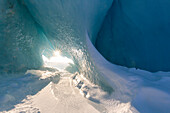 Ice cave in Mohnbukta, Svalbard, Norway 