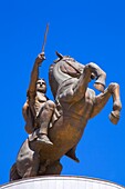 Nordmazedonien, Skopje, Mazedonien-Platz, Reiterstatue
