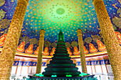 Mini-Stupa in einer Pagode im Tempel Wat Paknam Phasi Charoen, Thonburi, Bangkok, Thailand