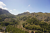 Berglandschaft im Tramuntanagebirge Serra de Tramuntana an der Nordküste, Insel Mallorca, Balearen, Spanien