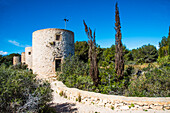  Mill group, 17th century, on Cabo San Antonio, near Javea, Costa Blanca, Alicante Province, Spain 